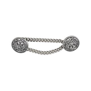 set di bottoni in metallo con catenina - argent metallica, 
