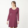 jersey di cotone medio tinta unita – rosso Bordeaux,  thumbnail number 6