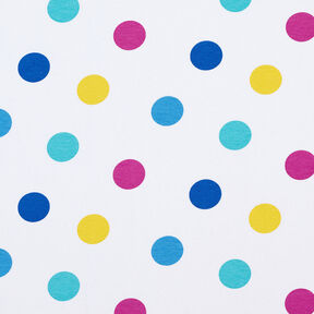French terry, felpa estiva Pois colorati – bianco, 
