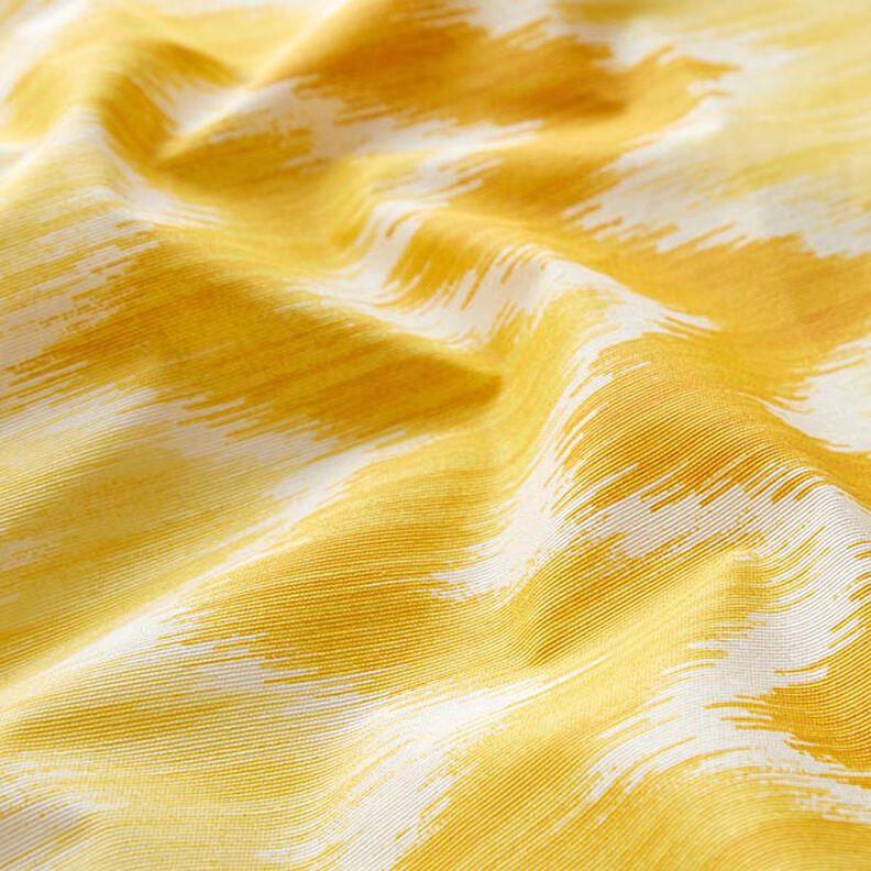 cotone rivestito, stampa ikat – giallo/bianco,  image number 2