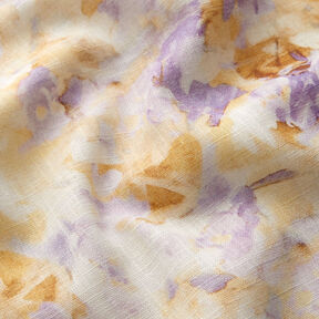 Batik misto lino-cotone – avorio/lillà, 