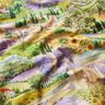 tessuto arredo mezzo panama Paesaggio di lavanda – verde erba/lavanda,  thumbnail number 2
