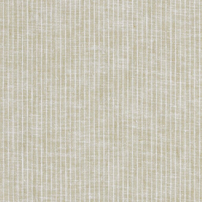misto cotone-lino Righe sottili – beige scuro/bianco, image number 1