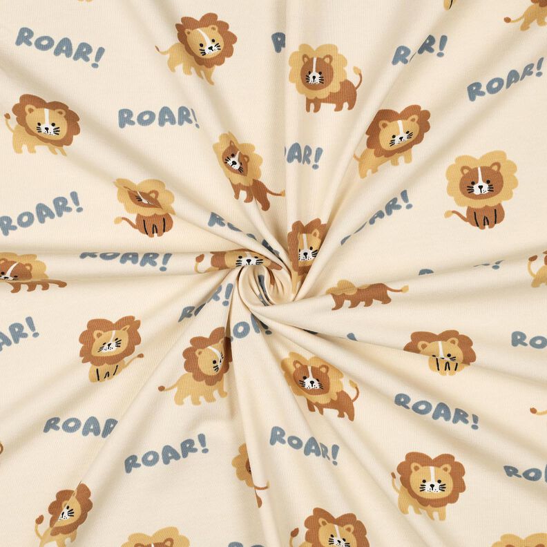 jersey di cotone leone | Poppy Fabrics – beige chiaro/marrone capriolo, image number 3
