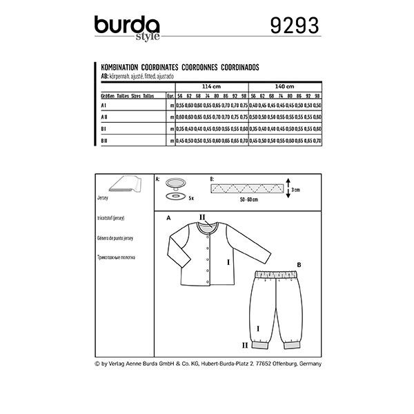 giacca, Burda 9293 | 56-98, image number 12