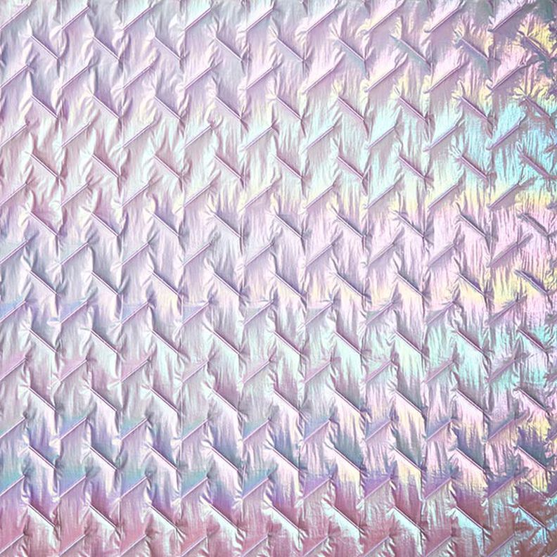 tessuto trapuntato Disegno diagonale, iridescente – lillà pastello,  image number 8