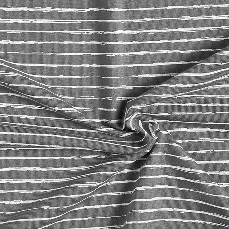 jersey di cotone strisce scarabocchiate – grigio scuro,  image number 3