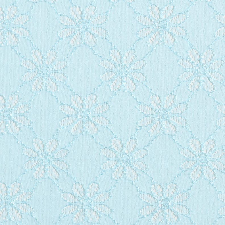 Fiori in pizzo elasticizzato – blu ghiaccio,  image number 1