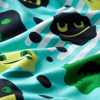 felpa garzata Mostri smiley | PETIT CITRON – turchese chiaro, 