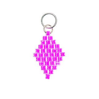 ciondolo Brick Stitch rombo [10 mm  x 15 mm] | Rico Design – pink, 