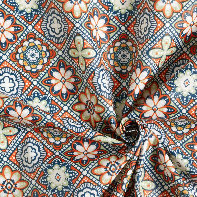 cotone rivestito Piastrelle artistiche – terracotta/verde salvia,  image number 4
