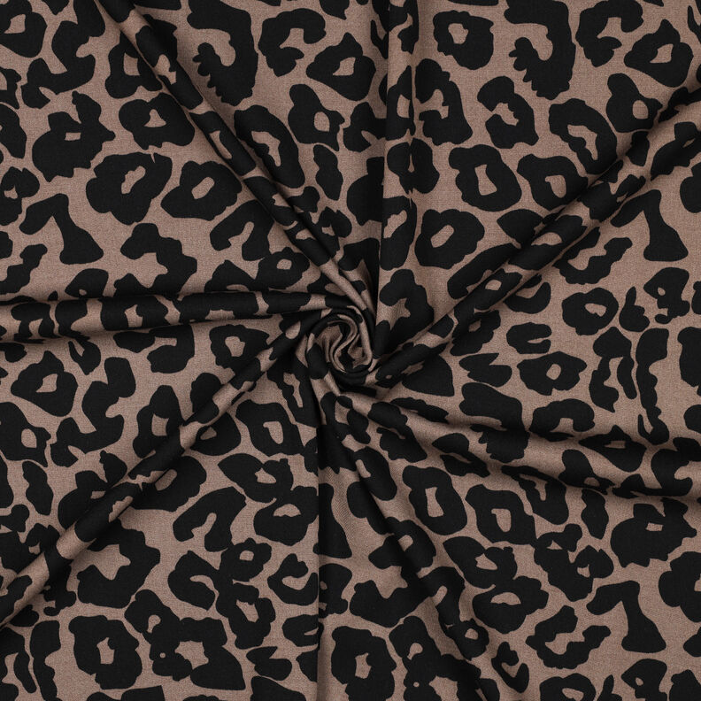 viscosa stretch leopardo | Poppy Fabrics – marrone,  image number 3