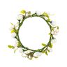 corona decorativa con fiori e bacche [Ø 9 cm/ 14 cm] – bianco/verde,  thumbnail number 1