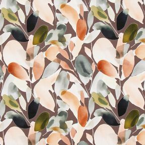 jersey di cotone Stampa digitale di fiori ad acquerello – rame/pistacchio, 