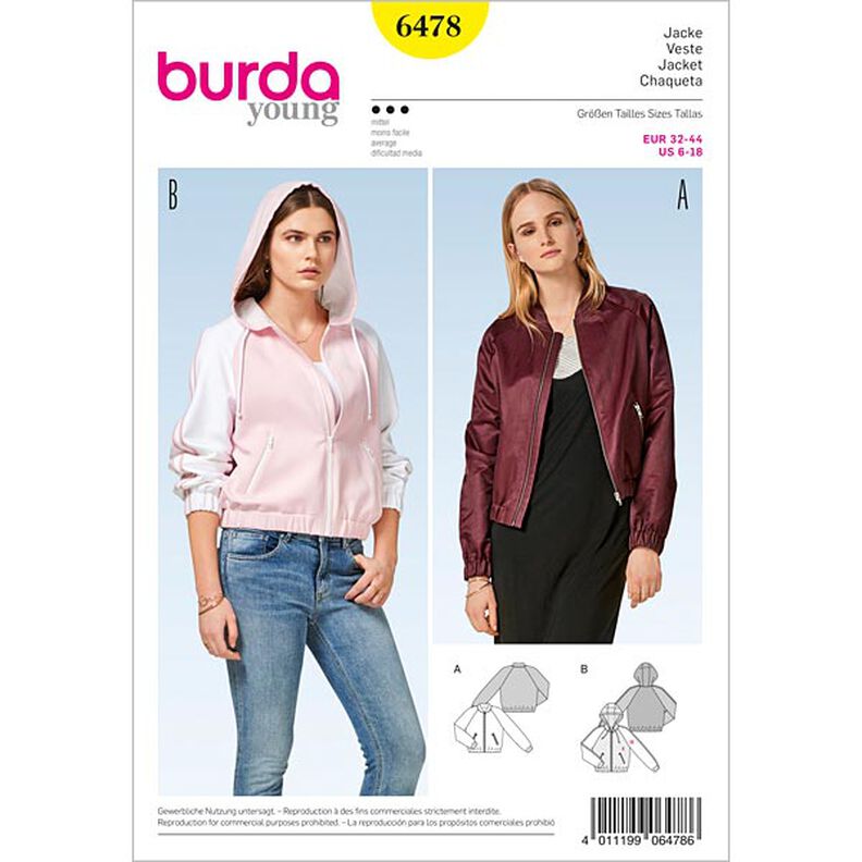giacca | giubbotto, Burda 6478 | 32 - 44, image number 1