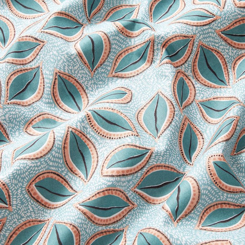 tessuto in cotone cretonne Foglie artistiche – eucalipto, image number 2