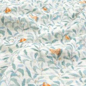 mussolina / tessuto doppio increspato Prato con farfalle stampa digitale | Poppy Fabrics – avorio, 