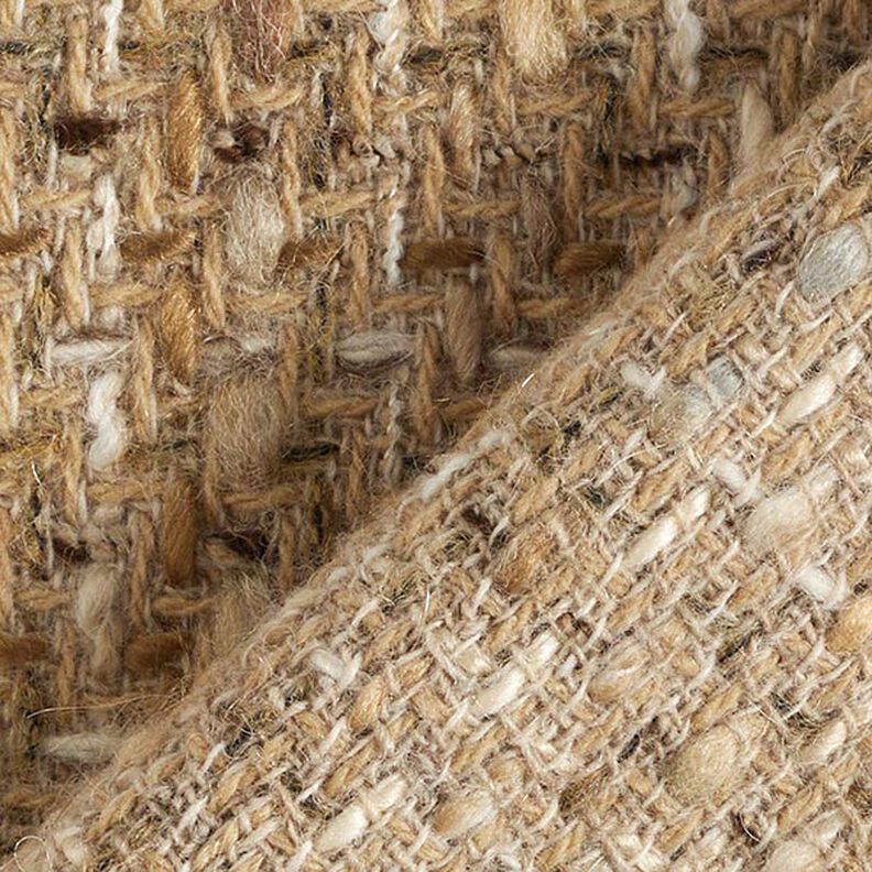Tessuto per cappotti misto lana vergine melange – beige scuro,  image number 6