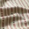 tessuto arredo mezzo panama Righe con stelle – naturale/rosso borgogna,  thumbnail number 2
