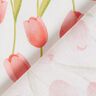 tessuto arredo mezzo panama tulipani – avorio/aragosta,  thumbnail number 4