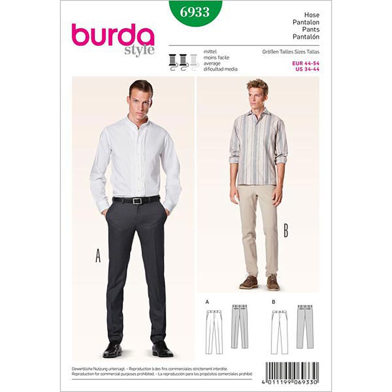 Pantalone da uomo – a sigaretta, Burda 6933,  image number 1