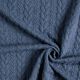 Jersey jacquard, cloqué, motivi a treccia – colore blu jeans,  thumbnail number 3