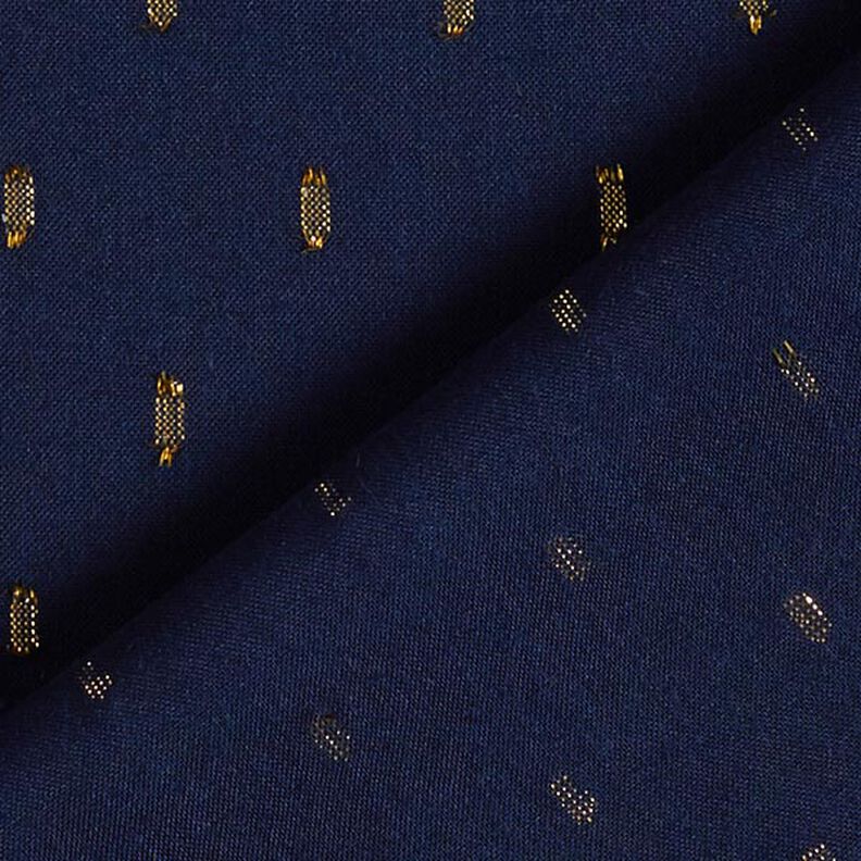 tessuto in viscosa, gocce glitter – blu marino,  image number 5