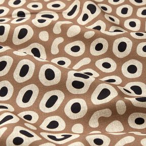 tessuto arredo mezzo panama Motivo leopardato astratto – marrone chiaro/anacardo, 