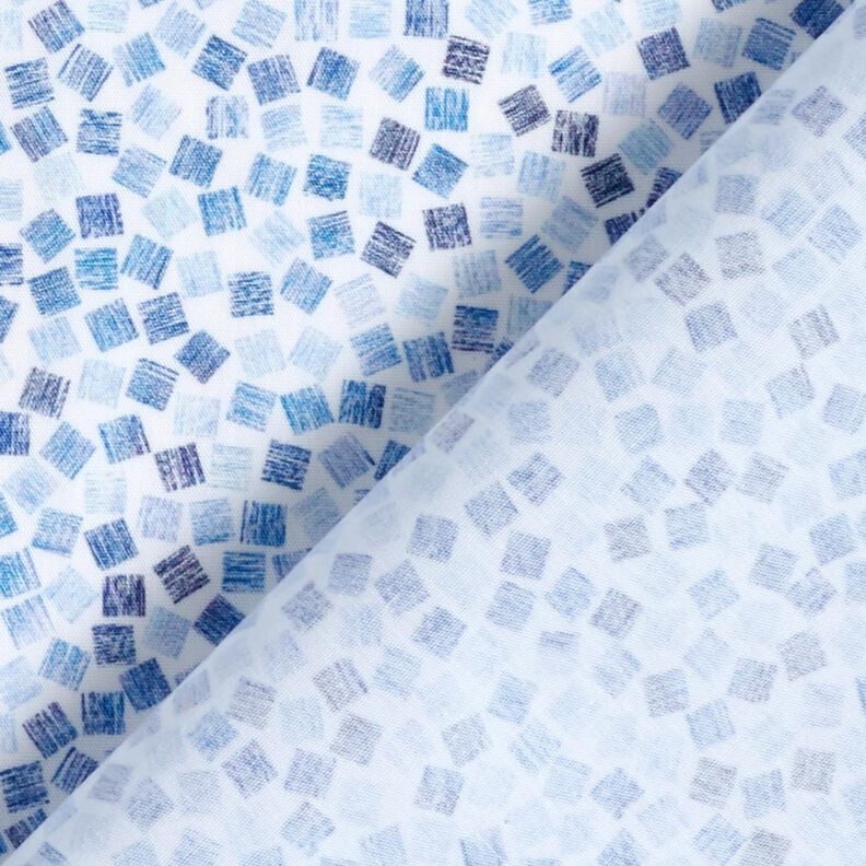 popeline Cubi astratti – bianco/blu reale,  image number 4
