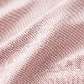 Costina tubolare per polsini con anelli stretti – rosa anticato/bianco lana, 