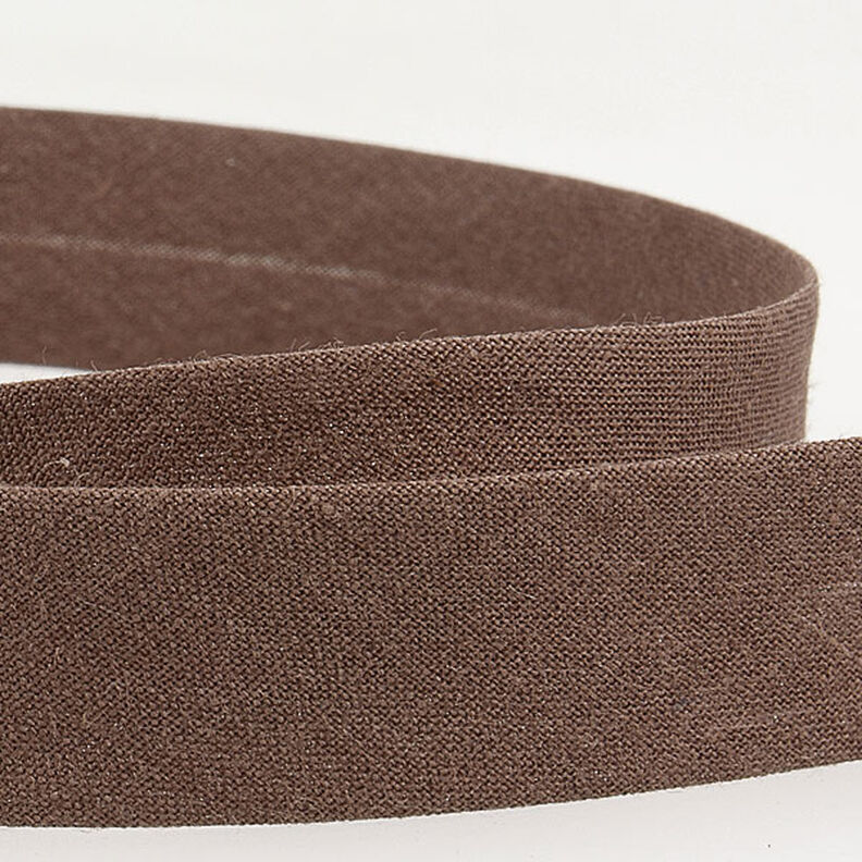 Nastro in sbieco Polycotton [20 mm] – marrone scuro,  image number 2