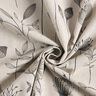 tessuto arredo mezzo panama fiori disegnati – naturale/marrone scuro,  thumbnail number 3