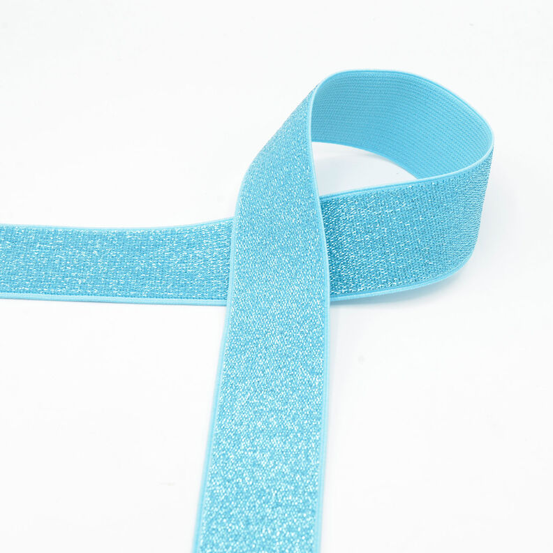 Fascia elastica metallizzata [40 mm] – azzurro,  image number 1