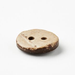 Bottone in cocco [Ø 13 mm] – beige/marrone scuro, 