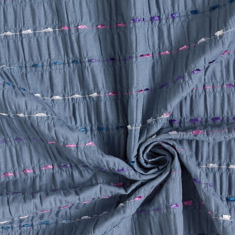 seersucker con filo ad effetto | by Poppy – grigio blu,  image number 3