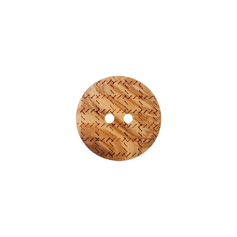 bottone in legno, 2 fori  – beige,  image number 1