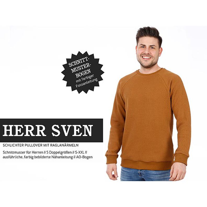 HERR SVEN - maglione semplice con maniche raglan, Studio Schnittreif  | 42 - 60,  image number 1