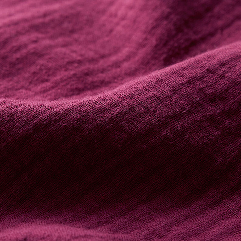 mussolina / tessuto doppio increspato – rosso Bordeaux,  image number 3