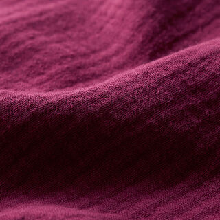 mussolina / tessuto doppio increspato – rosso Bordeaux, 