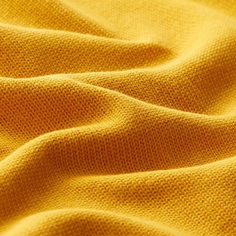 tessuto in maglia di cotone – giallo curry,  image number 2