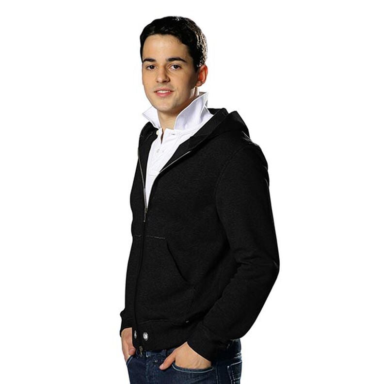 felpa di cotone leggera tinta unita &ndash; nero,  image number 5