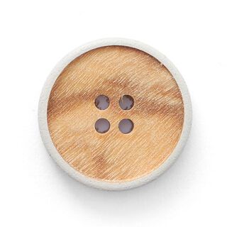 bottone in legno 4 fori  – beige/grigio, 