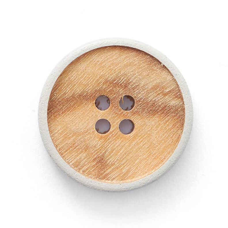 bottone in legno 4 fori  – beige/grigio,  image number 1