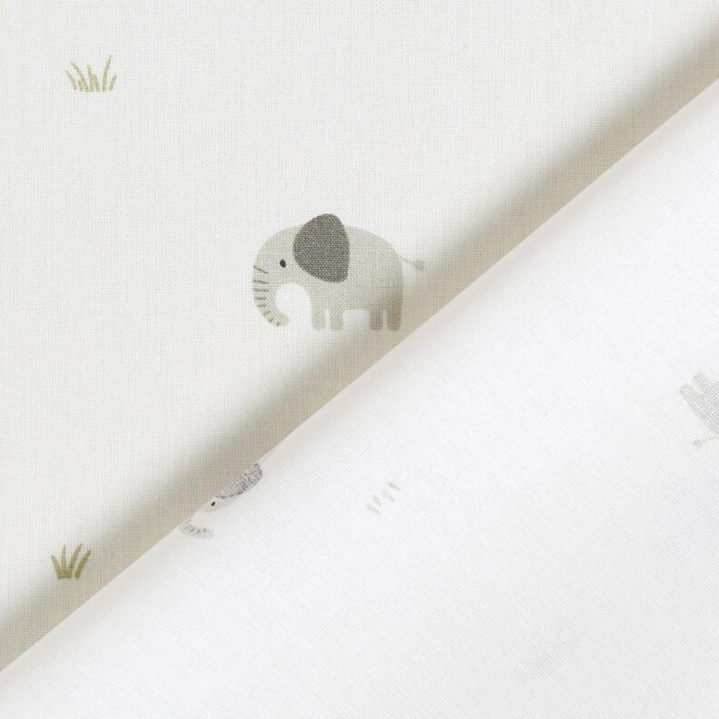 popeline di cotone Piccolo elefante – avorio,  image number 4