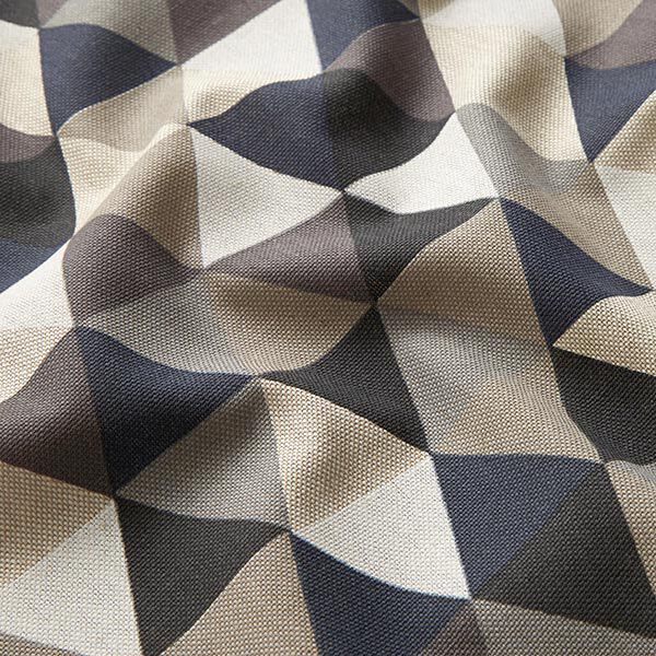 tessuto arredo mezzo panama triangoli – beige/grigio,  image number 2