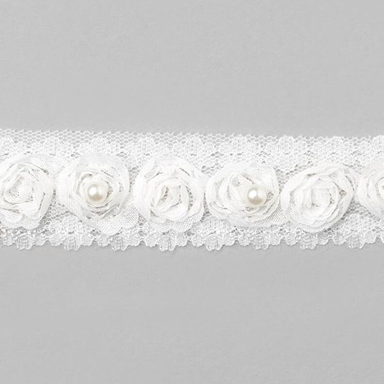 bordura fiorita [30 mm] - bianco,  image number 1