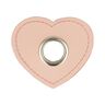 applicazione in similpelle con occhiello, cuore [ 4 pezzo/i ] – rosé,  thumbnail number 1