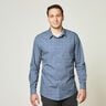 Tessuto per camicie a quadretti fini – bianco/colore blu jeans,  thumbnail number 6