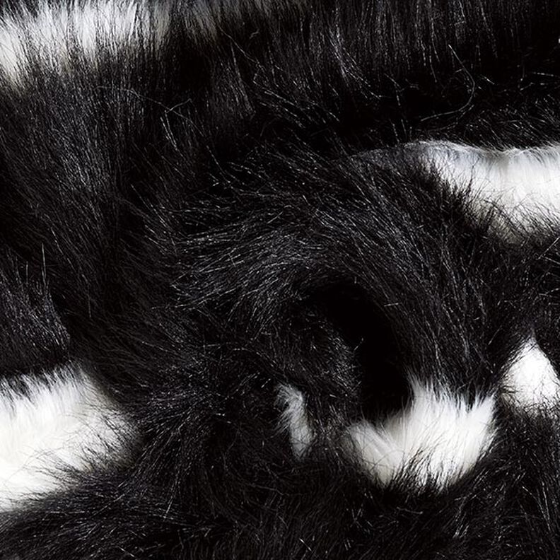 ecopelliccia Righe trasversali – nero/bianco lana,  image number 3
