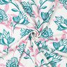 misto lino viscosa Fiori | Poppy Fabrics – avorio/turchese,  thumbnail number 3